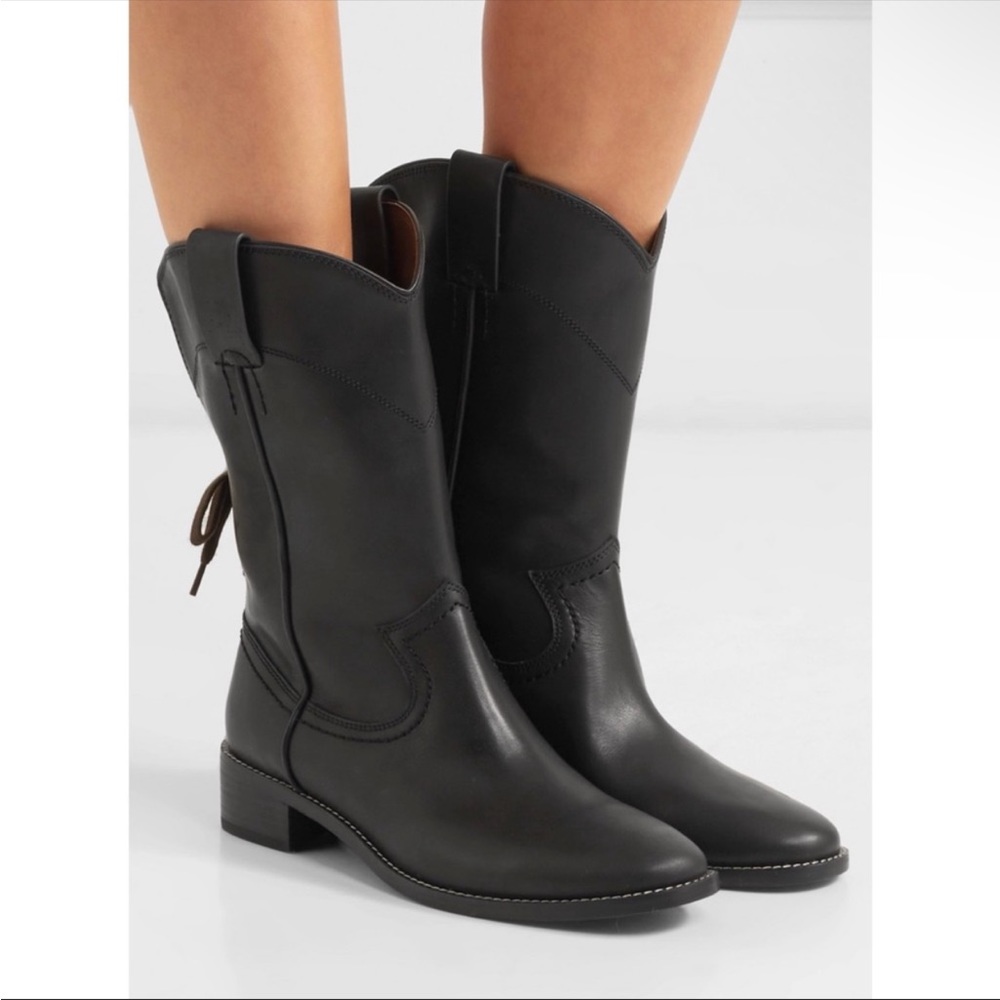 See by Chloé leather cowboy boots